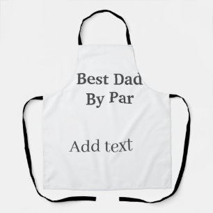 Delantal Mejor papá por par gris negro día del padre nombre