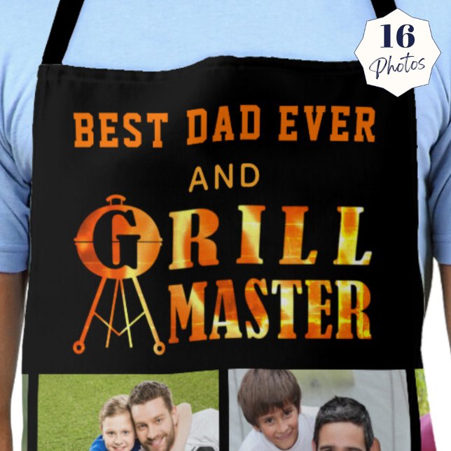 Delantal MEJOR PAPÁ QUE NUNCA GRILL MASTER 16 Nombres de Co (Subido por el creador)