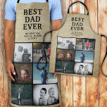 Delantal Mejor Papá Rústico Personalizado 6 Collage de foto<br><div class="desc">Mejor Papá Rústico Personalizado 6 Collage de fotos Apron. 6 fotos y el mejor padre de la historia en la tipografía negra moderna con un fondo rústico beige. Personaliza el delantal con tus fotos. Un gran regalo y un dulce sake para un padre o abuelo en el Día del Padre,...</div>