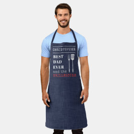 Delantal Mejor Parrillada de Papá Nunca Parrillada Apron