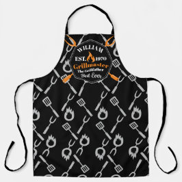 Delantal Mejor Personalizado De Grillmaster Para Él