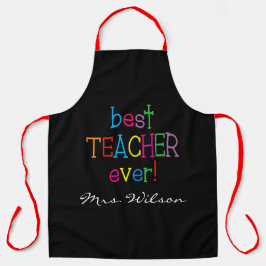 Delantal Mejor Profesor Personalizado De La Historia