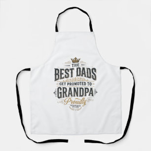 Delantal Mejores papás ascendidos a diseño de camiseta vint