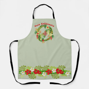 Delantal Mele Kalikimaka Wreath Apron