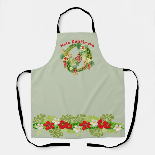 Delantal Mele Kalikimaka Wreath Apron (Anverso)