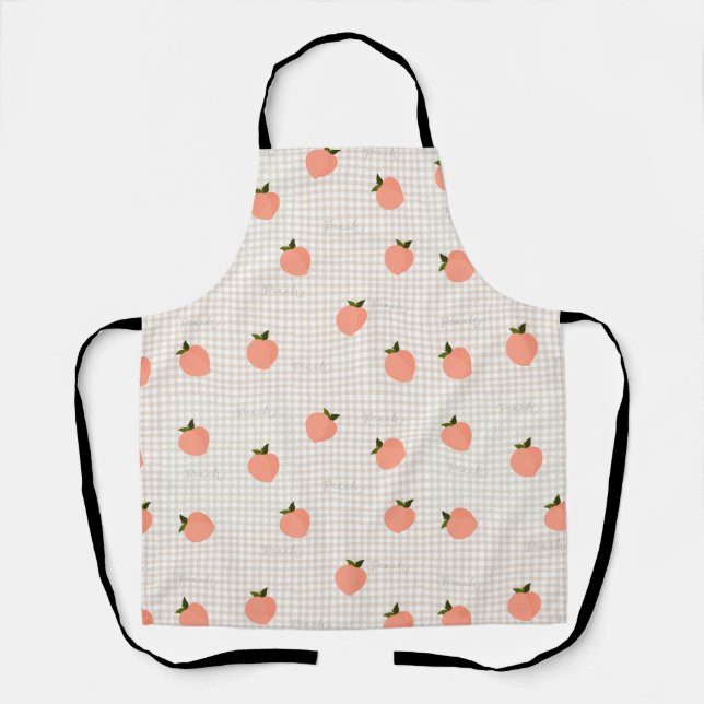 Delantal Melocotón gingham de Peachify (Anverso)