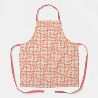 Delantal Melocotones y formas retro crema Apron