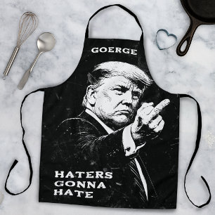 Delantal Meme Divertido Dedo Medio Trump 2026