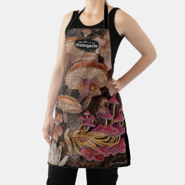 Delantal Menagerie of Mushrooms