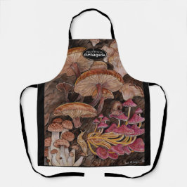Delantal Menagerie of Mushrooms