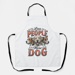 Delantal Menos personas más perro diseño vintage amante de 