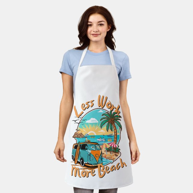 Delantal Menos Trabajo Más Playa (Gastado)