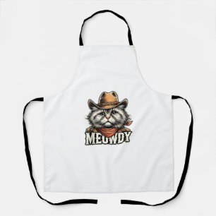 Delantal Meowboy Cat Cowgirl Meow Howdy Halloween Cos