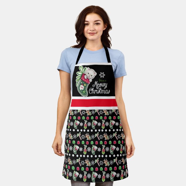 Delantal Meowy Navidades Apron (Gastado)