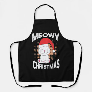 Delantal Meowy Navidades con gato navidad