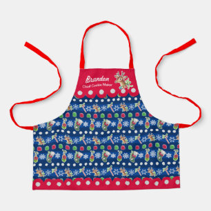 Delantal Meowy Navidades felices reno en Apron