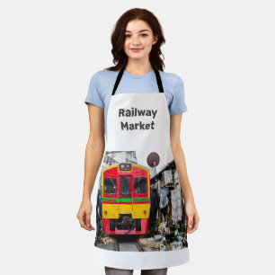 Delantal Mercado ferroviario Mae Klong Vintage Thailand Ret