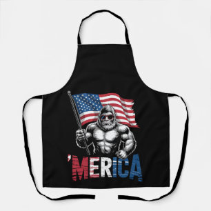 Delantal Merica Pie Grande Bandera Americana Patriótica 4 D