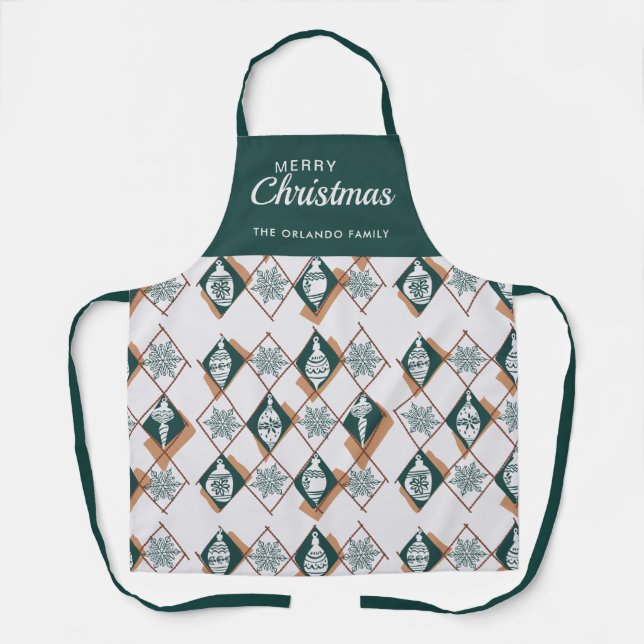 Delantal Merry Christmas Baking Crew Green (Anverso)