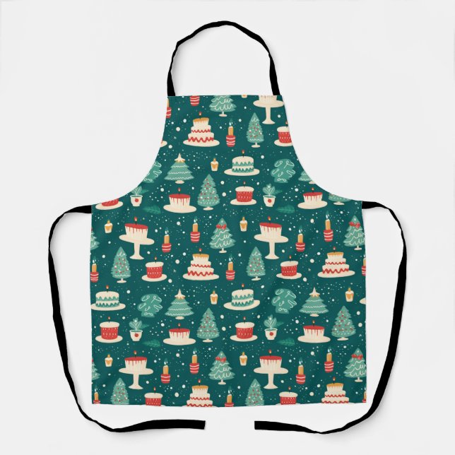 Delantal Merry Christmas Baking Pattern (Anverso)
