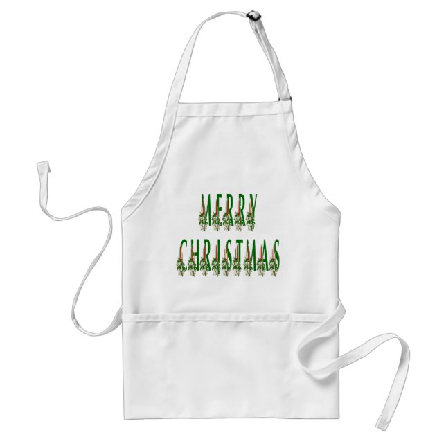Delantal Merry Christmas Candle Font (Frente)