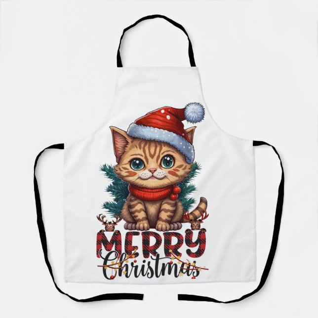 Delantal Merry Christmas Cat 2025 (Anverso)