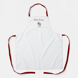 Delantal Merry Christmas Decor Tropical Palm Trees