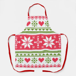 Delantal Merry Christmas pattern 3