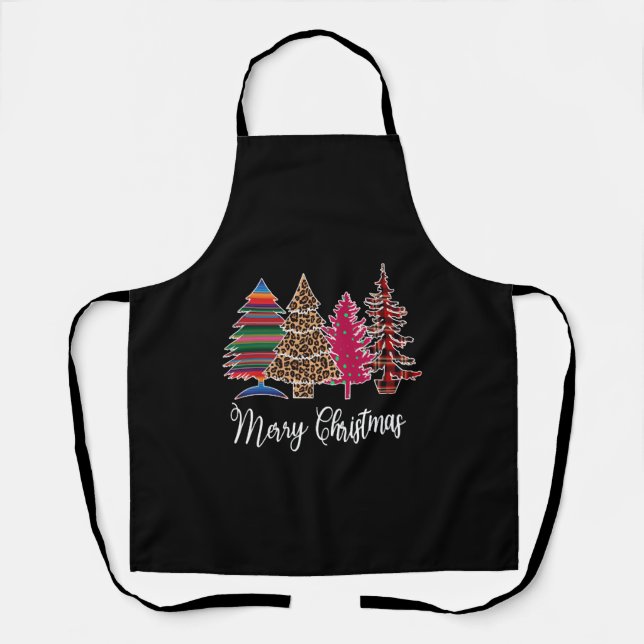 Delantal Merry Christmas Pine Tree (Anverso)