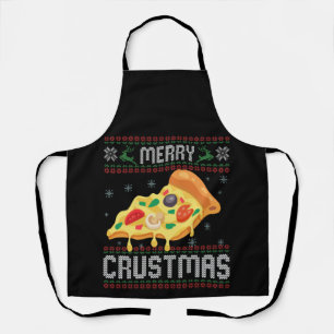 Delantal Merry Crustmas Navidades divertidos Pizza Sudadera