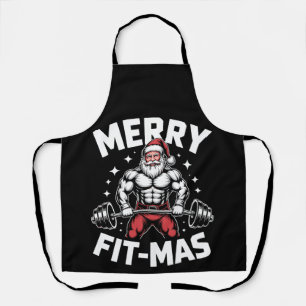 Delantal Merry Fit Mas Navidad Santa Levantamiento de Pesas