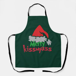 Delantal Merry Kissmyass Funny Christmas Apron