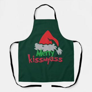 Delantal Merry Kissmyass Funny Christmas Apron