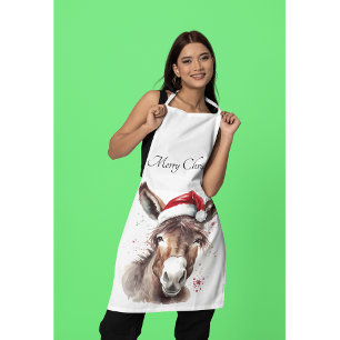 Delantal Merry Little Navidades Donkey, personalizado