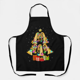Delantal Merry Tuba Christmas Tree Xmas Light Rodeado M