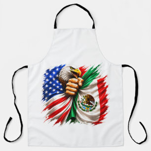 Delantal Mes de la Herencia Hispana USA Bandera de México