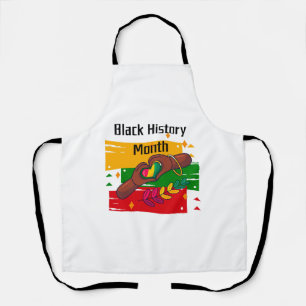Delantal Mes de la Historia Negra celebrando el auge juntos