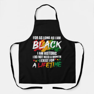 Delantal Mes de la historia negra mientras sea negro