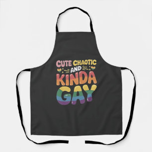 Delantal Mes de orgullo LGBTQ caótico y gay lindo