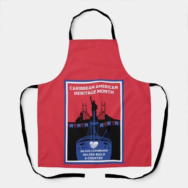 Delantal Mes del Patrimonio Americano del Caribe (Anverso)