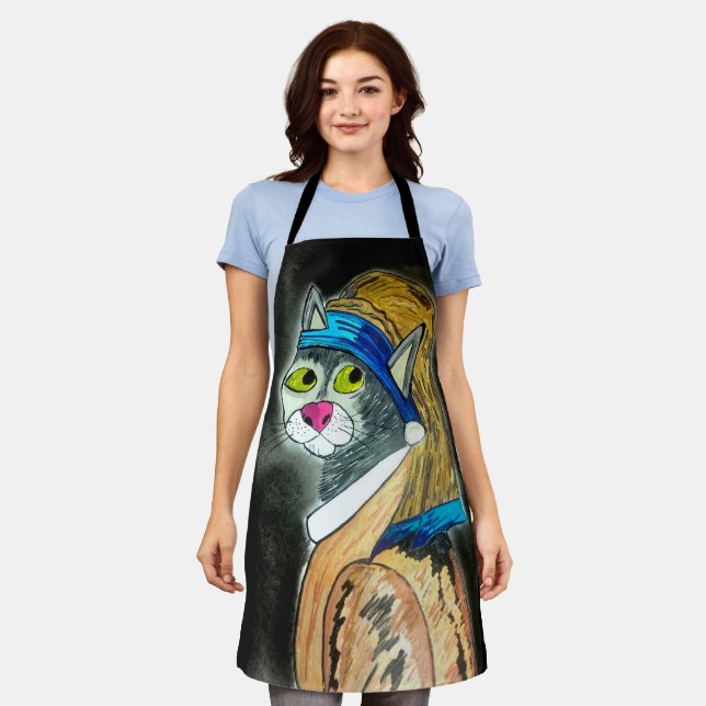 Delantal Messi el Cougar con la perla ardiendo Apron (Gastado)
