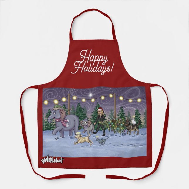 Delantal Metalphant Family Tree Apron (Anverso)