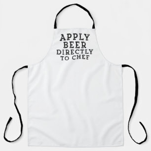 Delantal Métodos de cocina, aplicar cerveza directamente al