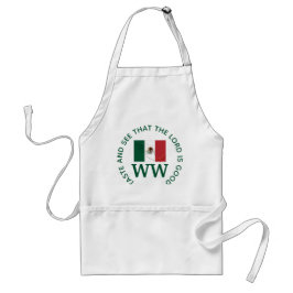 Delantal MÉXICO Bandera MONOGRAM Guión personalizado