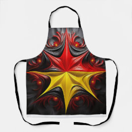 Delantal Mezcla de Fractal Mandelbrot con la bandera aleman