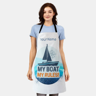 Delantal Mi barco mis reglas para el capitán o la cosecha d