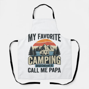Delantal Mi Camiseta Favorita de Camping Me Llama Papa_1
