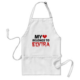 Delantal Mi corazón pertenece a Elvira