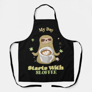 Delantal Mi día comienza con Sloffee