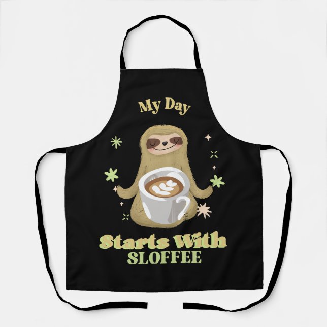 Delantal Mi día comienza con Sloffee (Anverso)